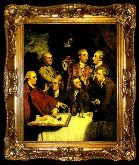 framed  Sir Joshua Reynolds members of the society of dilettanti, ta009-2